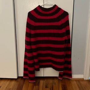 Brown and Pink High neck sweater